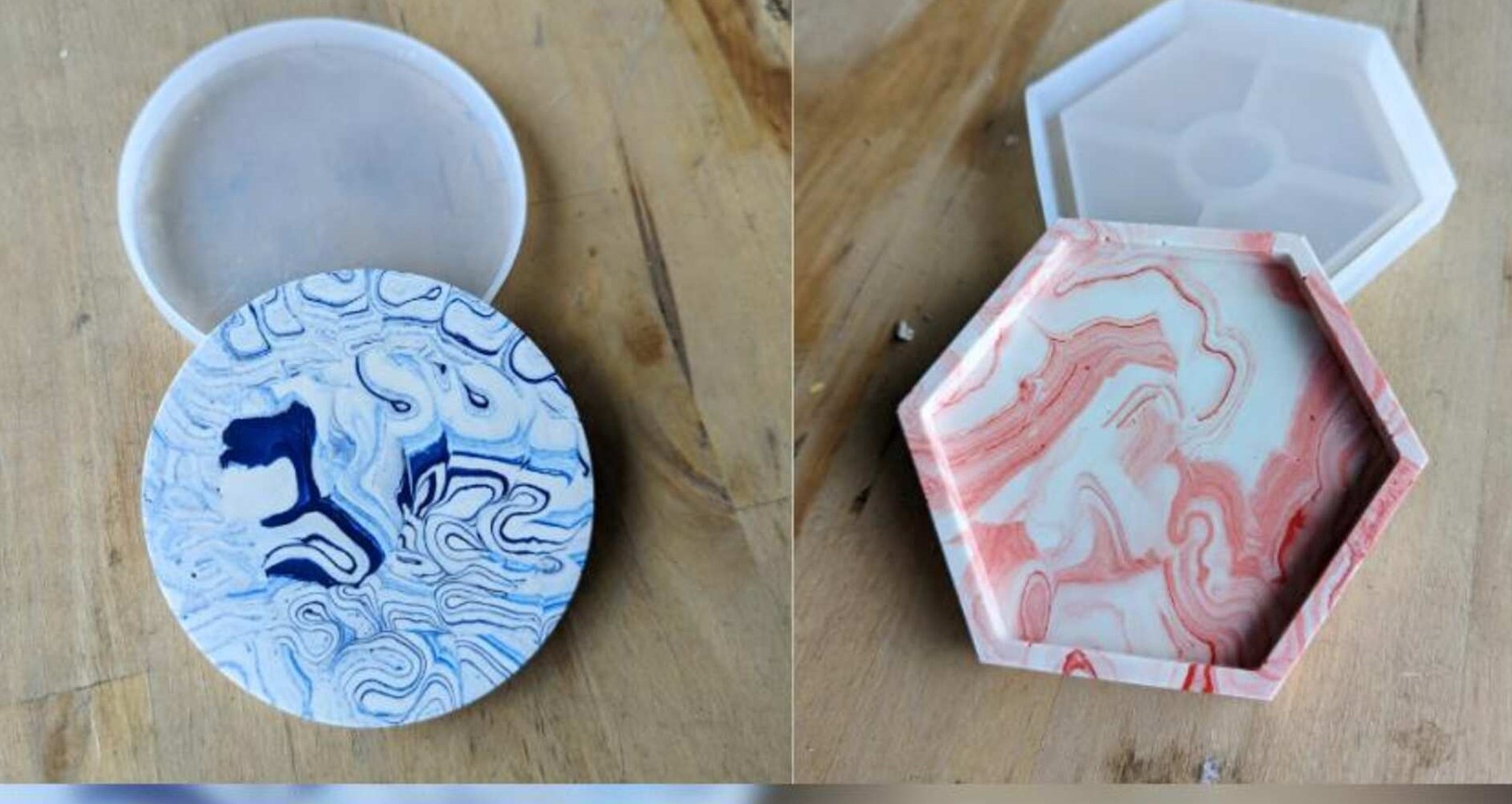 Make your own Jesmonite Marble Coaster with Sarah The Sharing Tree